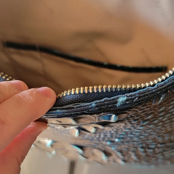 Brahmin Leia Blue Patina Melbourne Crossbody Bag - Picture 14 of 16